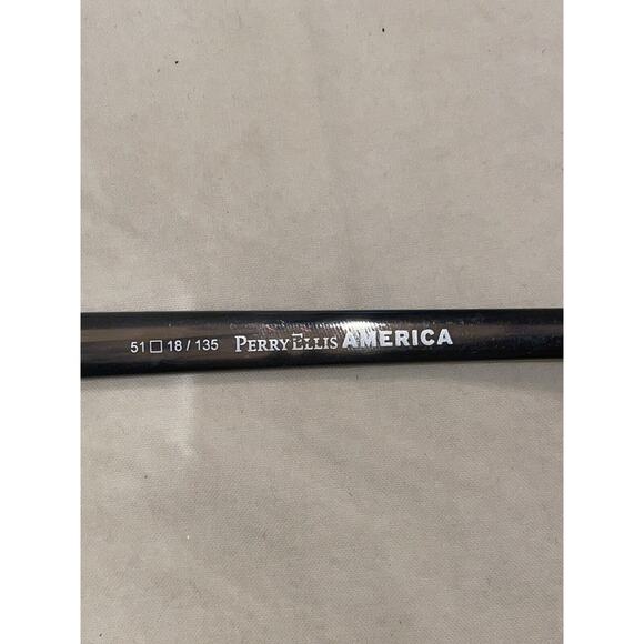 Perry Ellis America PEA 124A-2 51-19-145 Black Brown Half Rimless Y821 - Picture 2 of 6